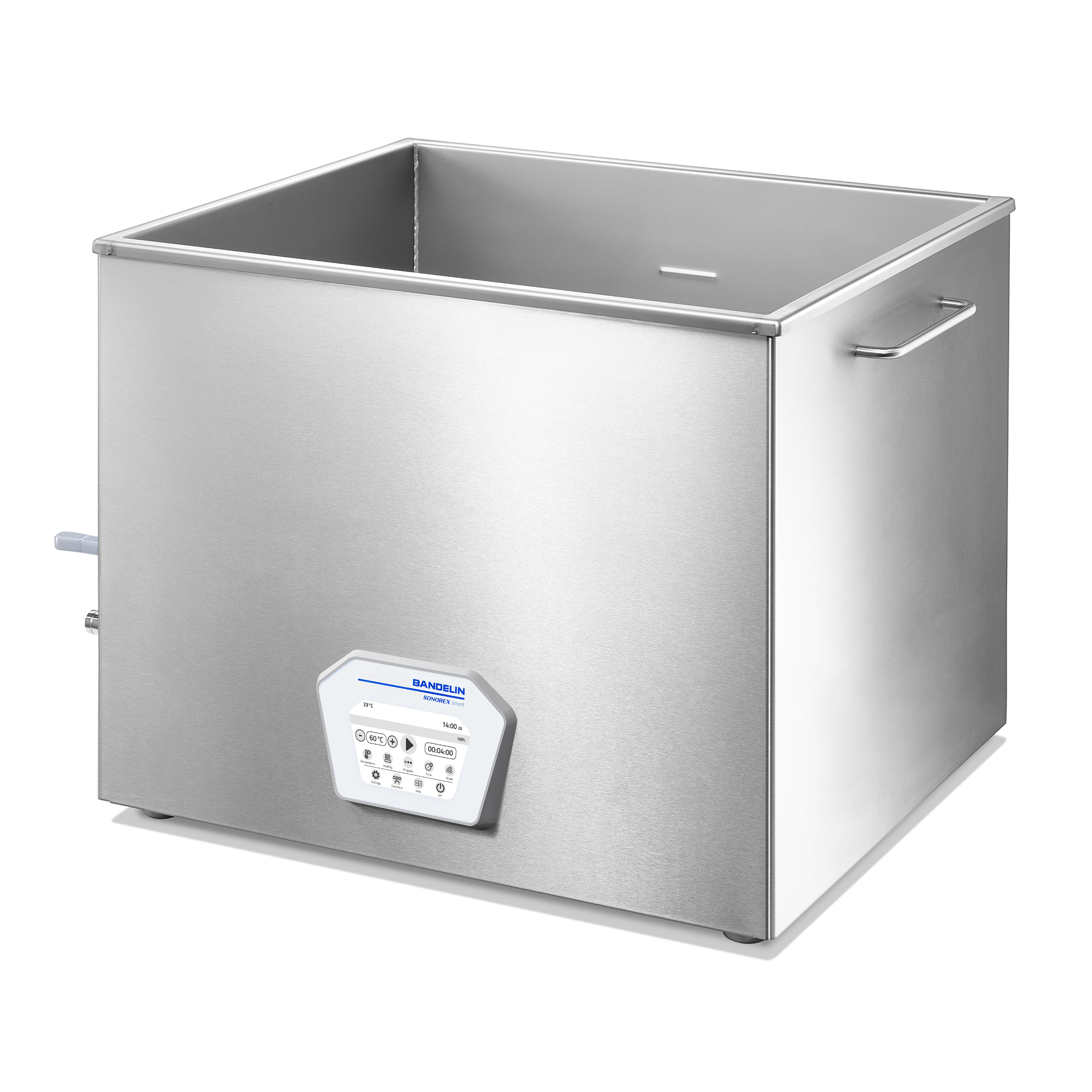BANDELIN SONOREX smart ST 1050 CH stainless-steel ultrasonic cleaning tank with touchscreen controls.